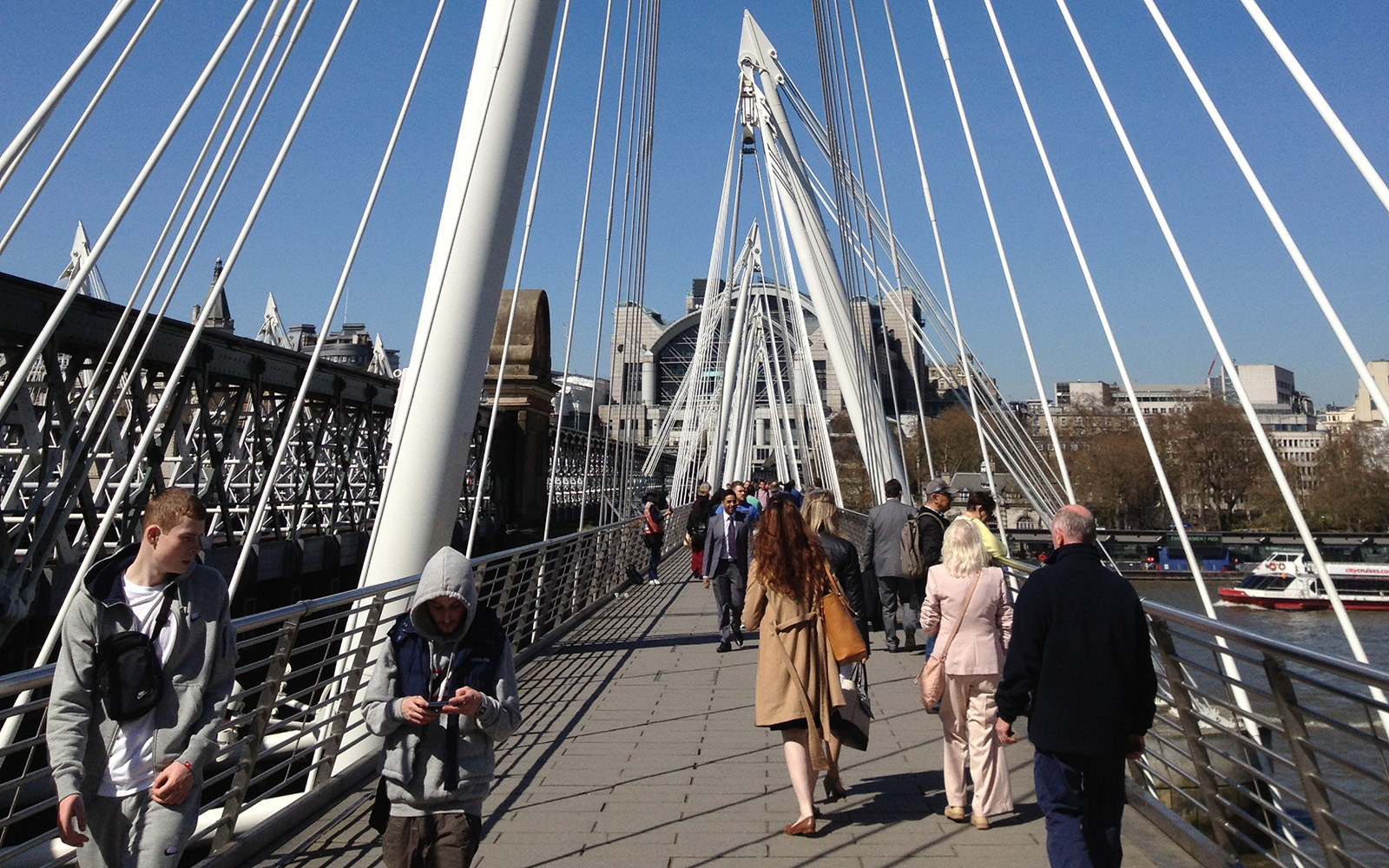 Hungerford Bridge and Golden Jubilee Bridge