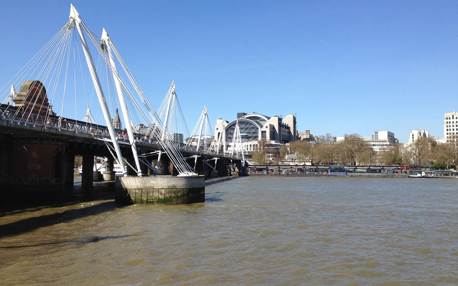 Hungerford Bridge and Golden Jubilee Bridge